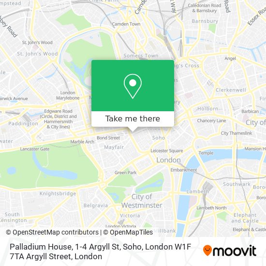 Palladium House, 1-4 Argyll St, Soho, London W1F 7TA Argyll Street map