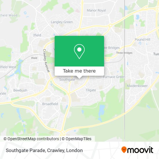 Southgate Parade, Crawley map