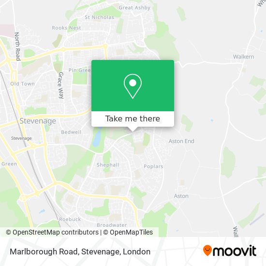 Marlborough Road, Stevenage map