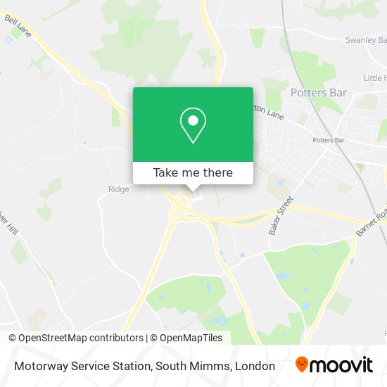 Motorway Service Station, South Mimms map
