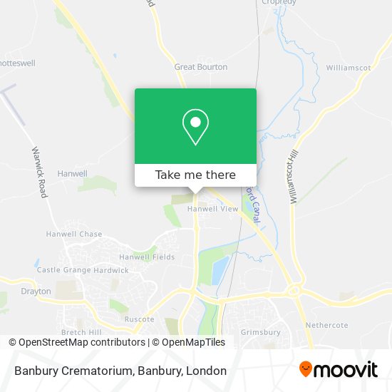 Banbury Crematorium, Banbury map