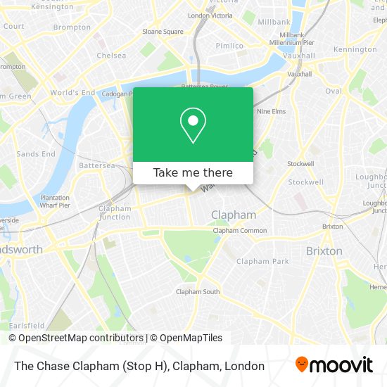 The Chase Clapham (Stop H), Clapham map