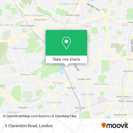 5 Clarendon Road map