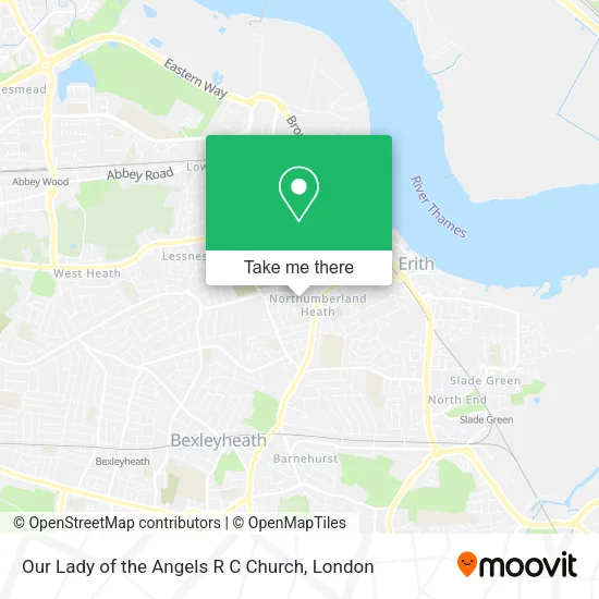 Our Lady of the Angels R C Church map