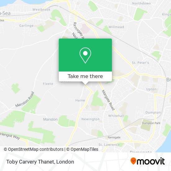 Toby Carvery Thanet map