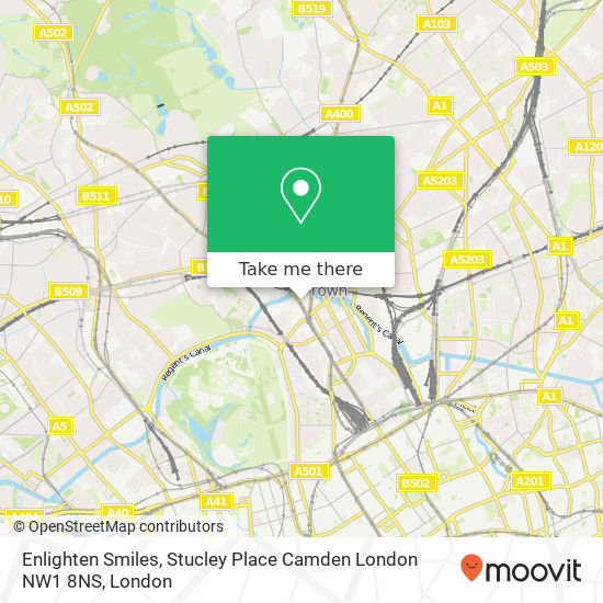 Enlighten Smiles, Stucley Place Camden London NW1 8NS map