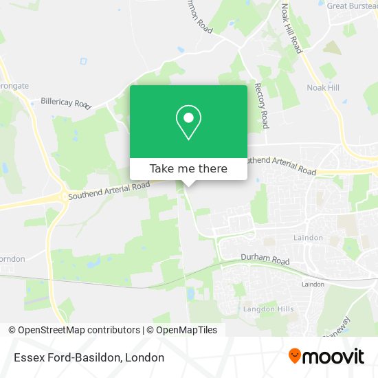 Essex Ford-Basildon map