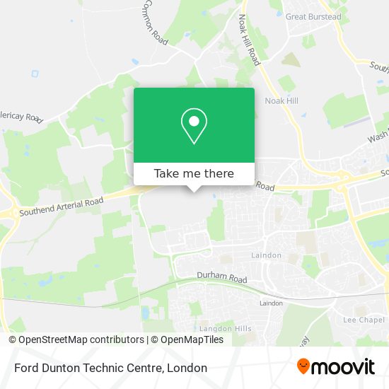 Ford Dunton Technic Centre map