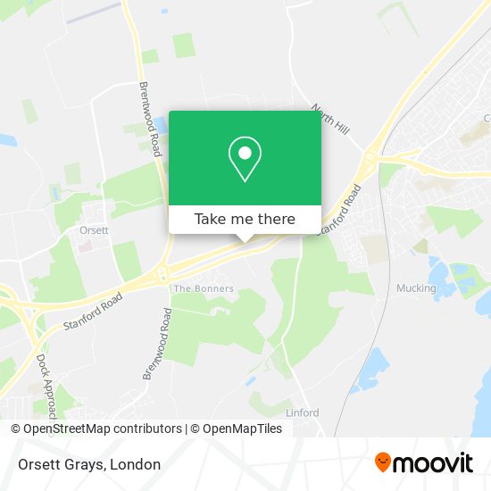 Orsett Grays map