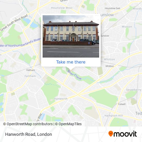 Hanworth Road map