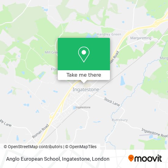 Anglo European School, Ingatestone map