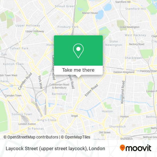 Laycock Street (upper street laycock) map