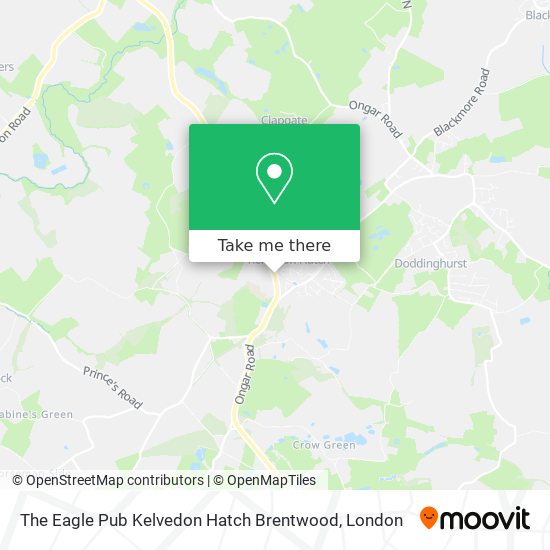 The Eagle Pub Kelvedon Hatch Brentwood map