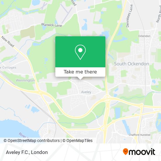 Aveley F.C. map