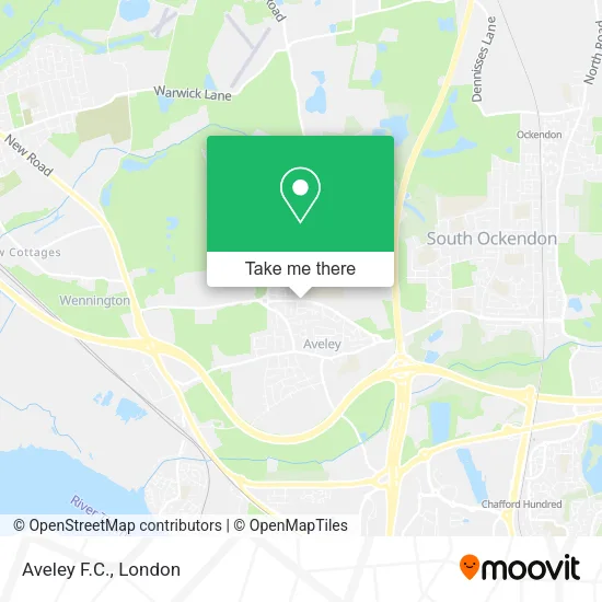 Aveley F.C. map