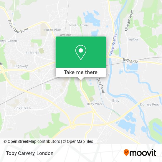 Toby Carvery map