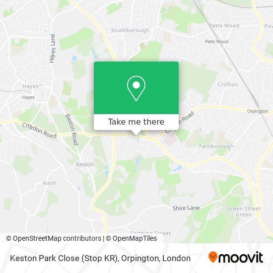 Keston Park Close (Stop KR), Orpington map