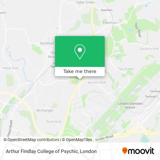 Arthur Findlay College of Psychic map