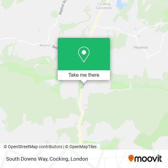 South Downs Way, Cocking map