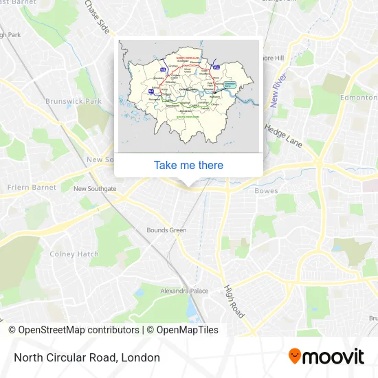 North Circular Road map
