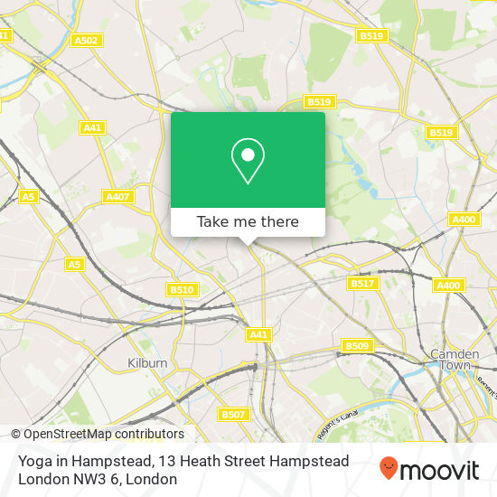 Yoga in Hampstead, 13 Heath Street Hampstead London NW3 6 map