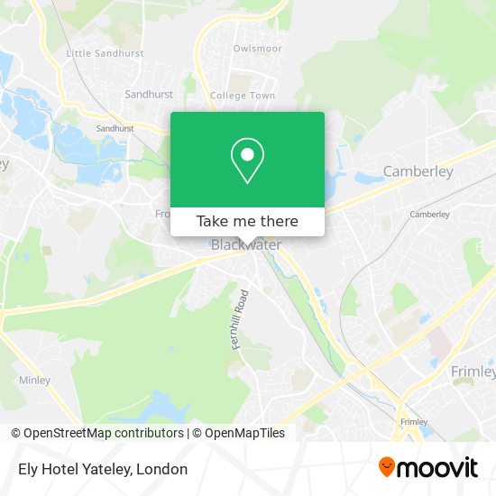 Ely Hotel Yateley map