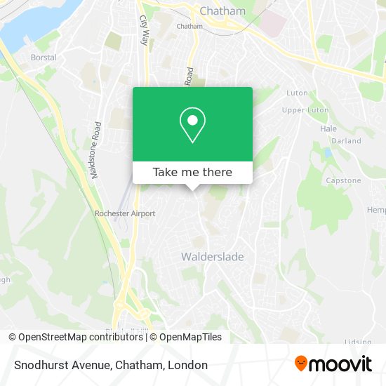 Snodhurst Avenue, Chatham map