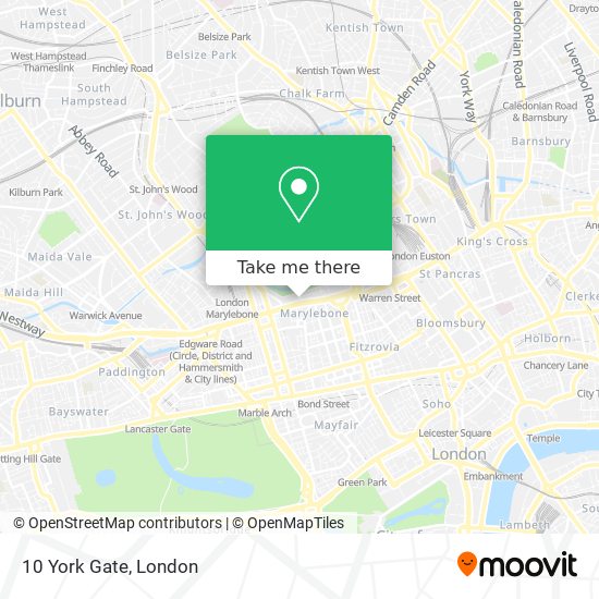 10 York Gate map