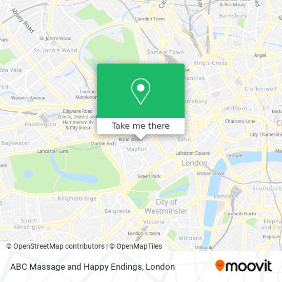 ABC Massage and Happy Endings map
