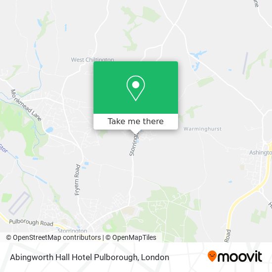 Abingworth Hall Hotel Pulborough map