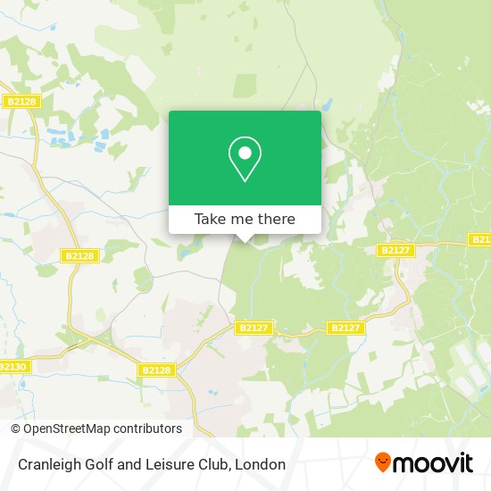 Cranleigh Golf and Leisure Club map