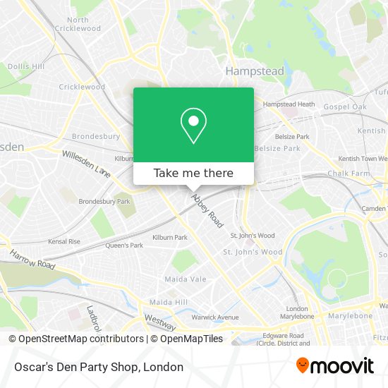 Oscar's Den Party Shop map