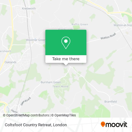 Coltsfoot Country Retreat map
