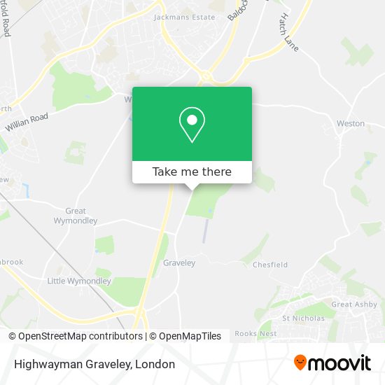 Highwayman Graveley map