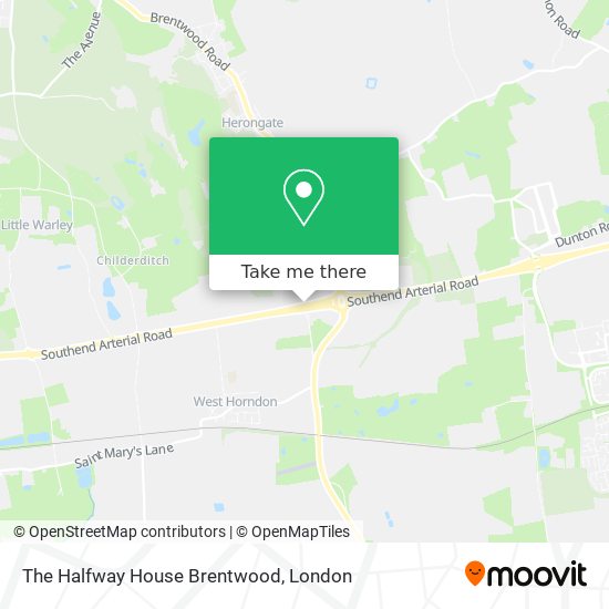 The Halfway House Brentwood map