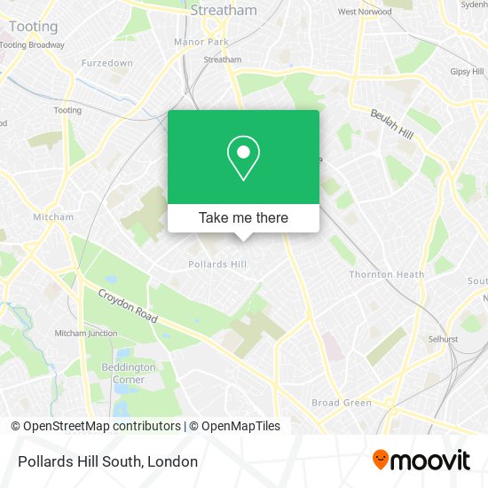 Pollards Hill South map