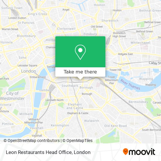 Leon Restaurants Head Office map
