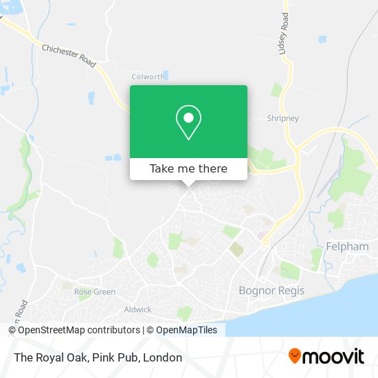 The Royal Oak, Pink Pub map