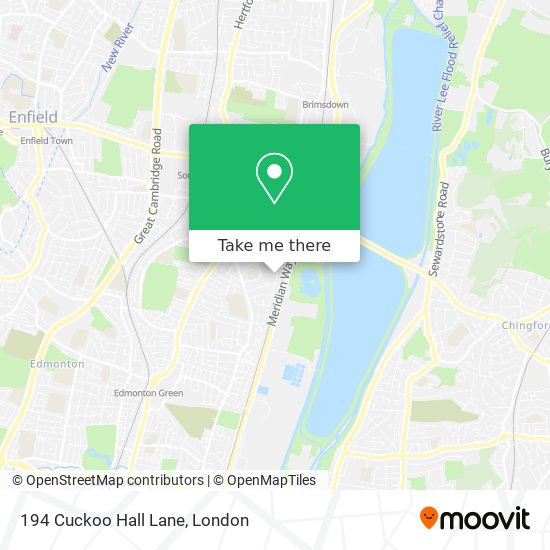 194 Cuckoo Hall Lane map