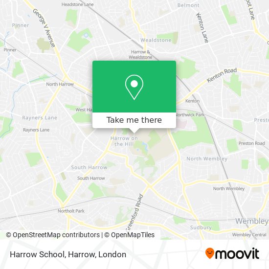 Harrow School, Harrow map