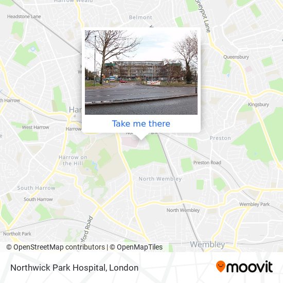 Northwick Park Hospital map