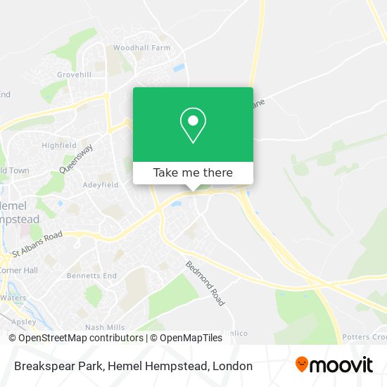 Breakspear Park, Hemel Hempstead map