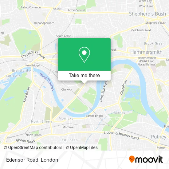 Edensor Road map