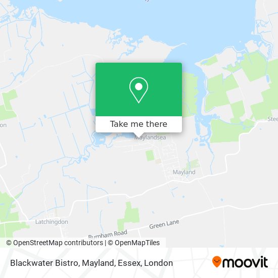 Blackwater Bistro, Mayland, Essex map