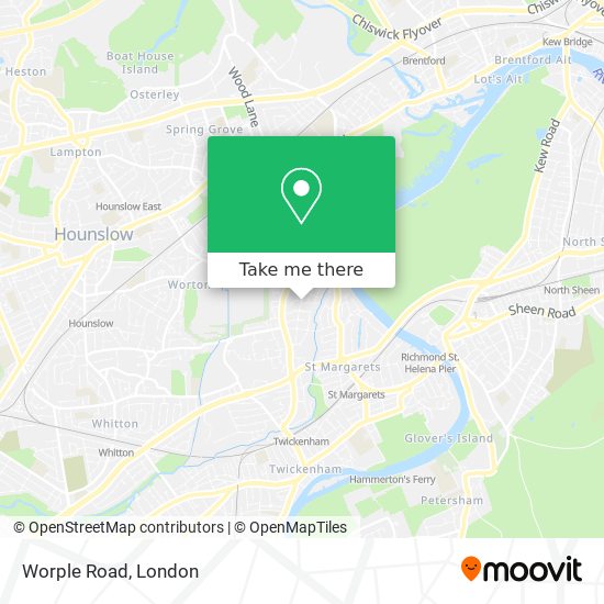 Worple Road map