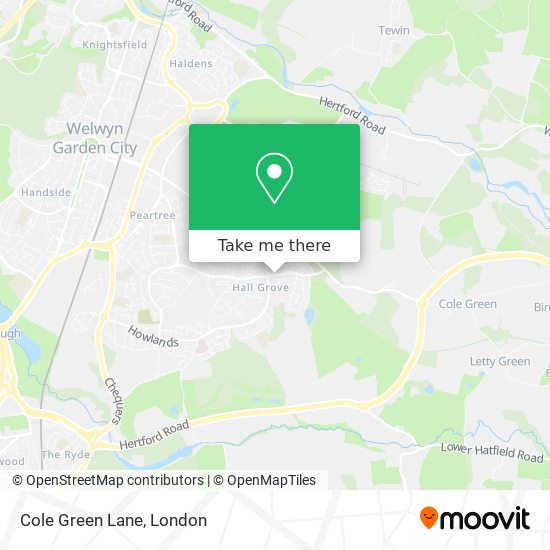 Cole Green Lane map