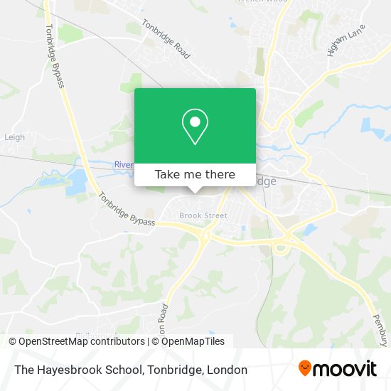 The Hayesbrook School, Tonbridge map