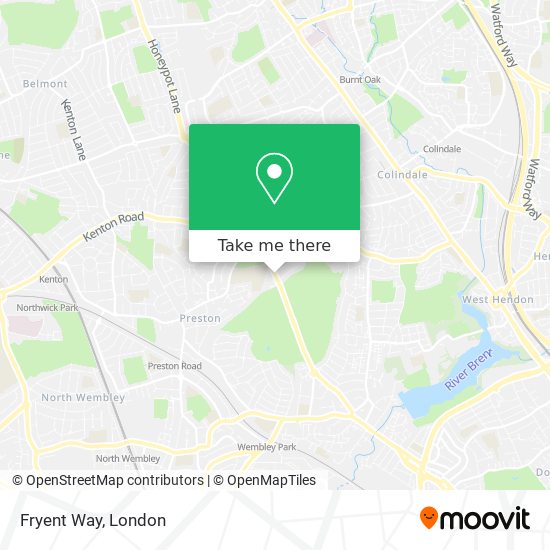 Fryent Way map