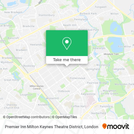 Premier Inn Milton Keynes Theatre District map