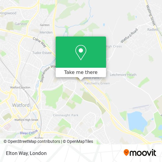 Elton Way map